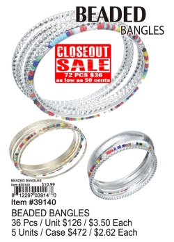 Beaded Bangles Closeout